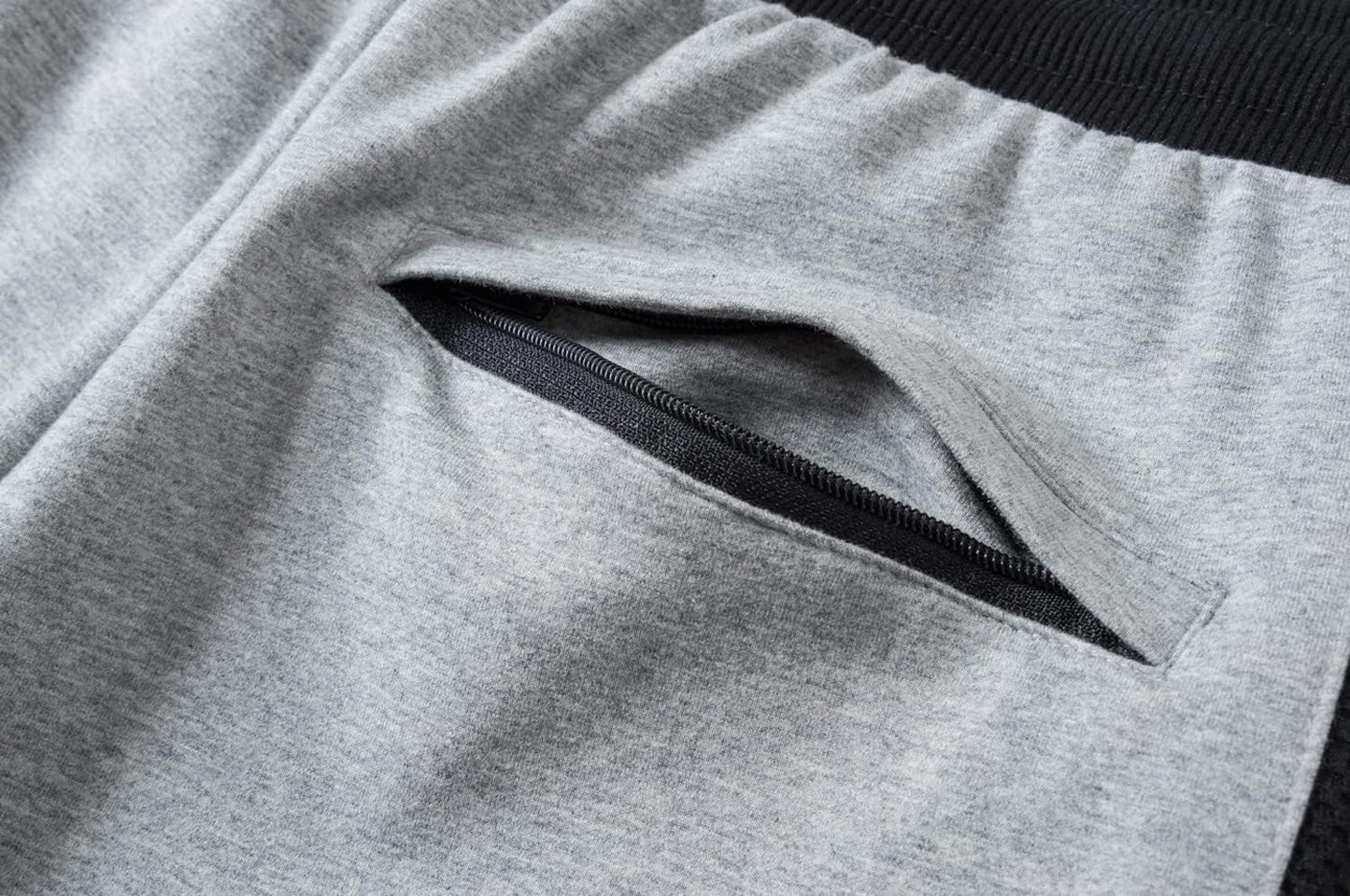 Men'S Joggers Breathable Cotton Mesh Pants Slim Fit Trousers with Zipper Pockets Black