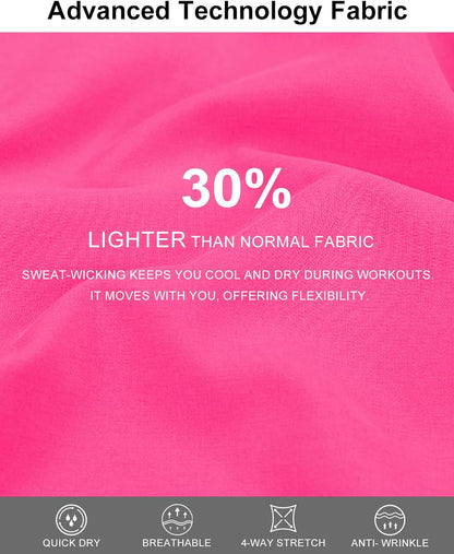 Women'S Running Shorts Elastic High Waisted with Pockets, 2.5" Sporty Workout Quick Dry Athletic Shorts