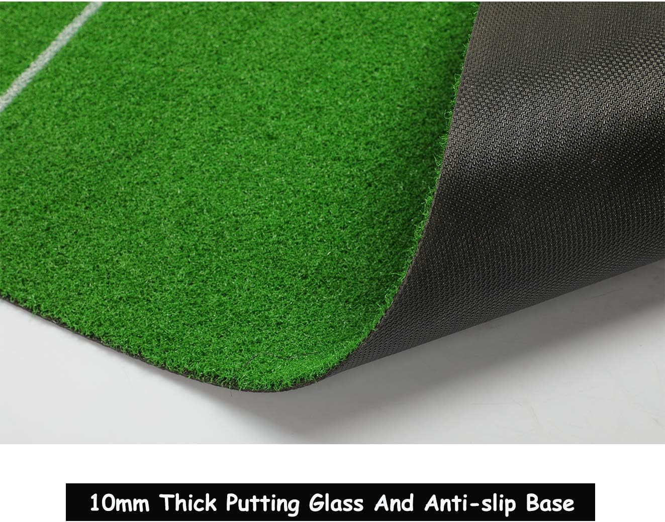 Golf Putting Green Mat, 11.5 X 2.36Ft Extra Wide Golf Practice Mat with 4 Golf Balls & Carrying Bag for Indoor/Outdoor Games Training