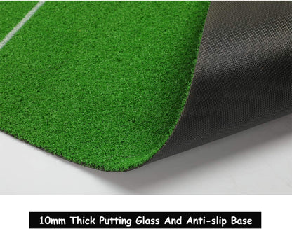 Golf Putting Green Mat, 11.5 X 2.36Ft Extra Wide Golf Practice Mat with 4 Golf Balls & Carrying Bag for Indoor/Outdoor Games Training