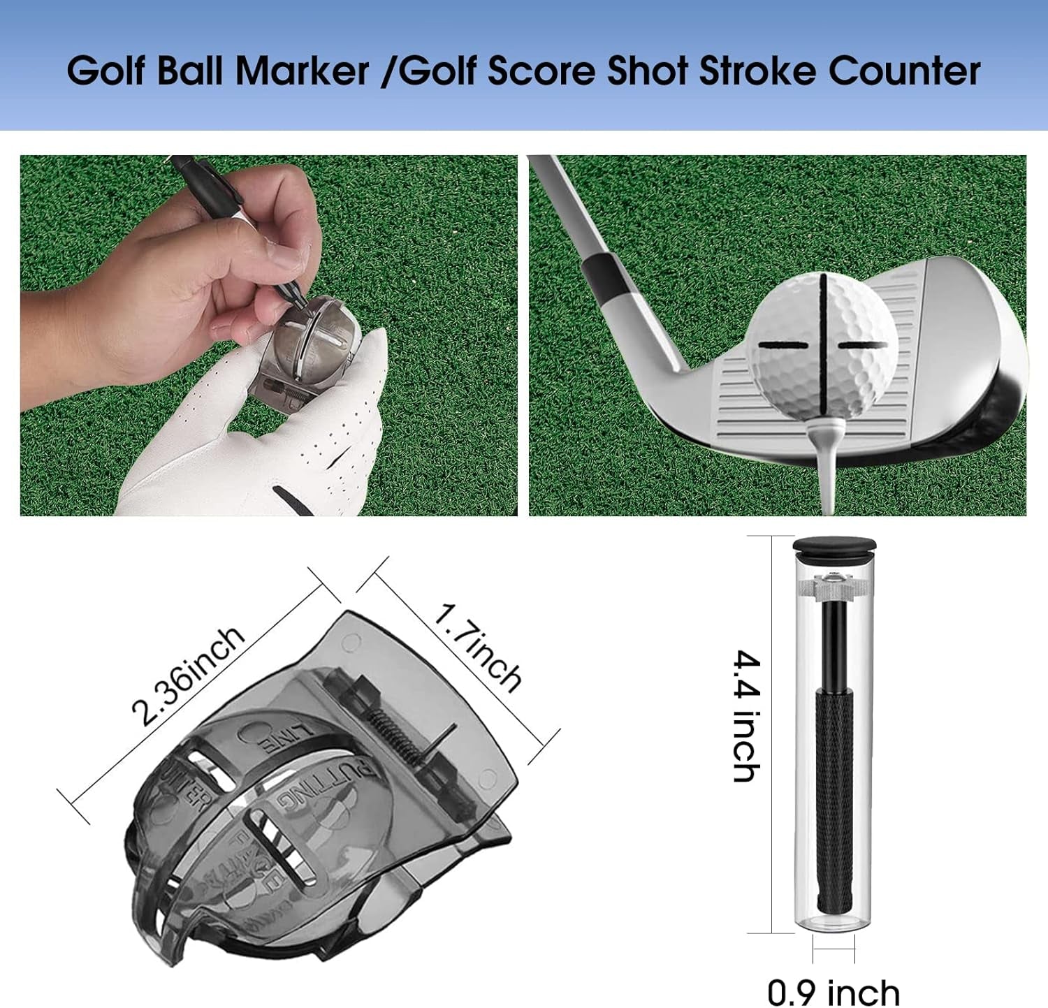 Golf Essentials Kit,Comes with a Golf Towel, Golf Club Cleaner,Golf Club Brush,Golf Club Groove Sharpener,Golf Ball Marker,Mini Golf Score Shot Stroke Counter