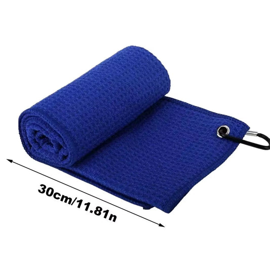Golf Towel Microfiber Fabric for Golf Lovers Soft Absorbent Golf Club Cleaner Rag Clip Golf Accessories Golf Club Cleaning Towel