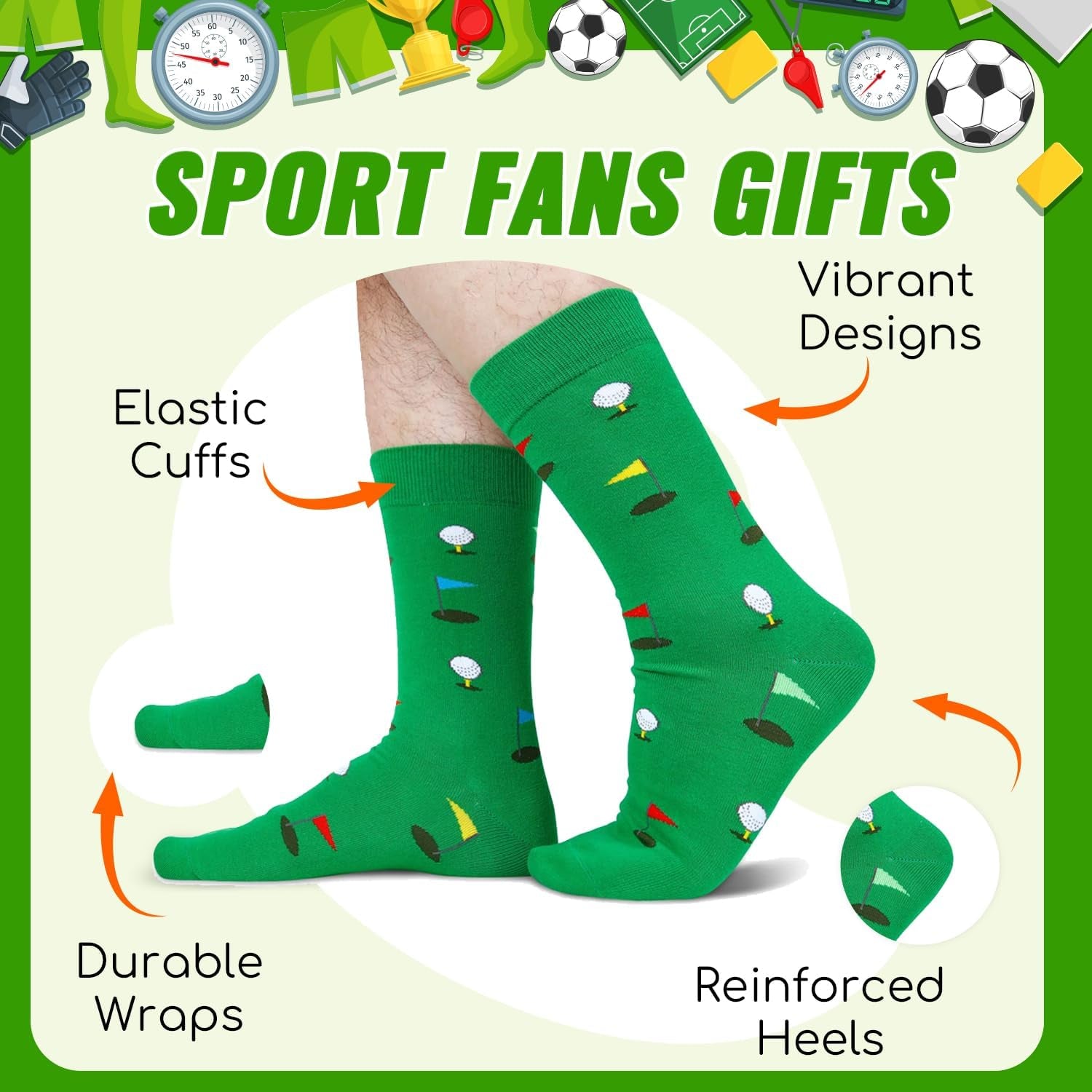 Funny Gifts for Men Women - Fishing Golfing Bowling Socks, American Flag Gifts